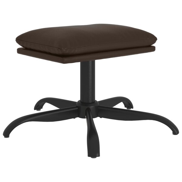 vidaXL Repose-pied Marron 60x60x36 cm Similicuir