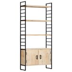 vidaXL Bibliothèque à 4 niveaux 80x30x180 cm Bois de manguier massif