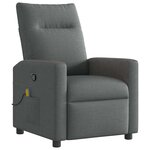 vidaXL Fauteuil de massage inclinable Gris foncé 69 x 86 x 100 cm