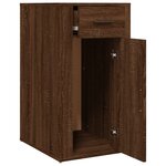vidaXL Armoire de bureau Chêne marron 40x49x75 cm Bois d'ingénierie