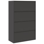 vidaXL Armoire de rangement 2 Pièces Noir 90 x 40 x 140 cm Acier