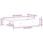 vidaXL Table d'appoint murale Blanc 87 5 x 34 5 x 17 cm