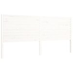 vidaXL Cadre de lit avec tête de lit blanc Super King Size bois massif