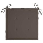 vidaXL Chaises pliables de jardin avec coussins lot de 4 Teck solide