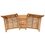 vidaXL Chaises de Jardin Marron 152 x 63 x 89 cm Bois de teck solide