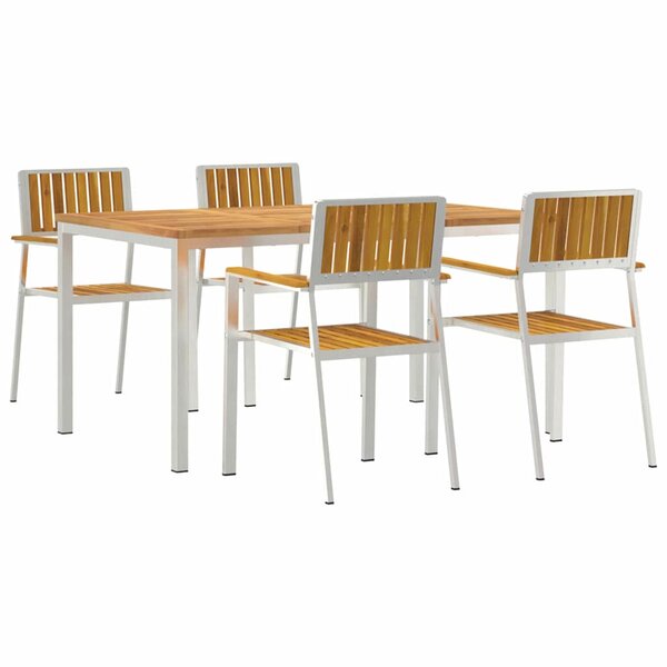 vidaXL Ensemble de repas extérieur 5 pc 150 x 90 x 75 cm