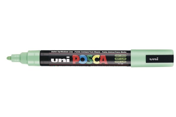 Marqueur pointe conique moyenne pc5m 1 8 - 2 5mm vert clair x 6 POSCA