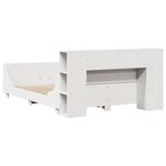 vidaXL Cadre de lit sans matelas blanc 120x200 cm bois de pin massif