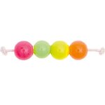 300 Perles rondes 4 mm - fluo