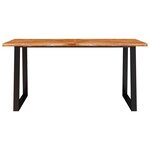 vidaXL Table à manger 160x80x75 cm bois d'acacia solide à bord vif