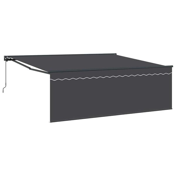 vidaXL Auvent Rétractable Anthracite 400 × 300 cm