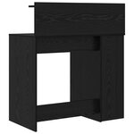 vidaXL Bureau avec rangement Chêne Noir 90x48x101 5 cm Bois d'ingénierie
