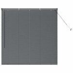 vidaXL Store de Fenêtre avec des rideaux Manuel Gris foncé Aluminium