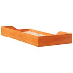 vidaXL Cadre de lit surélevé Marron cire 90 x 210 cm