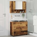 vidaXL Ensemble de mobilier de salle de bain 2 Pièces Bois ancien