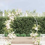 vidaXL Arche de mariage Blanc 223 x 45 x 201 cm Acier