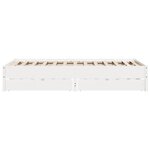 vidaXL Cadre de lit sans matelas blanc 160x200 cm bois de pin massif