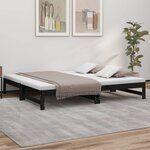 vidaXL Lit coulissant 2x(90x190) cm Bois de pin massif