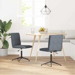 vidaXL Chaises à manger lot de 2 Gris foncé Velours