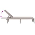 vidaXL Chaise longue cappuccino 186x60x29 cm PP