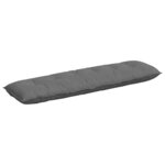vidaXL Coussin de Dos Gris foncé 180 x 50 cm Tissu en microfibre