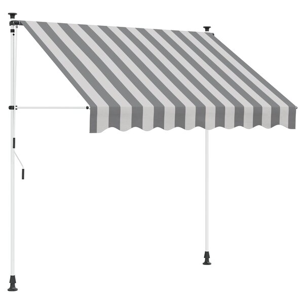 vidaXL Auvent rétractable manuel Anthracite et blanc 100 cm