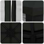 vidaXL Abri de jardin avec parois 3 x 3 m Noir Polyester et Acier