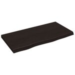 vidaXL Étagère murale marron foncé bois chêne massif traité