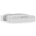vidaXL Cadre de lit ottoman sans matelas blanc 160x200 cm similicuir