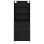 vidaXL Haut Armoire Chêne noir 69 5 x 34 x 180 cm Bois d'ingénierie