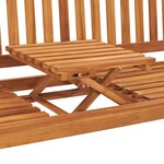 vidaXL Banc de jardin à 3 places avec table 150 cm Bois de teck massif