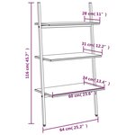 vidaXL Étagère inclinée à 3 niveaux Noir 64x34x116 cm