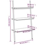 vidaXL Étagère inclinée à 3 niveaux Noir 64x34x116 cm