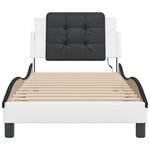 vidaXL Cadre de lit avec LED sans matelas blanc et noir 80x200 cm