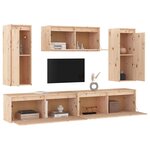 vidaXL Meubles TV 5 Pièces Bois massif de pin