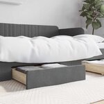 vidaXL Tiroirs de rangement dessous de lit 2 Pièces gris foncé
