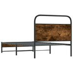 vidaXL Cadre de lit sans matelas 100x190 cm chêne fumé bois ingénierie