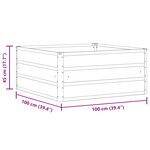 vidaXL Jardinière Gris clair 100 x 100 x 45 cm Acier