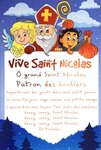 Carte saint nicolas fête 6 décembre chanson patron des écoliers avec enveloppe