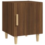 vidaXL Table de chevet Chêne marron Bois d'ingénierie