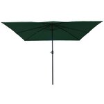 vidaXL Parasol de jardin carré 295 x 245 cm vert