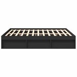 vidaXL Cadre de lit sans matelas noir 200x200 cm