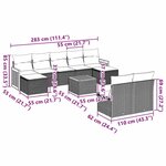 vidaXL Salon de jardin 10 Pièces avec coussins noir résine tressée