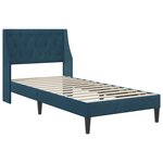 vidaXL Cadre de lit avec matelas Bleu 100 x 200 cm Velours
