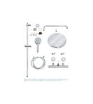 Grohe colonne de douche euphoria xxl 3 jets 26075000 - mitigeur thermostatique - economie d'eau - limiteur de température - chr