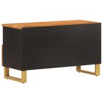 vidaXL Meuble TV marron et noir 80x33 5x46 cm bois massif de manguier