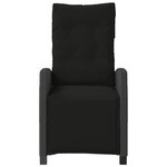 vidaXL Chaises inclinables de jardin lot de 2 repose-pied noir rotin