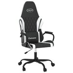 vidaXL Chaise de jeu Noir et blanc Similicuir