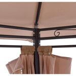 Tonnelle de jardin Lagoon - 3 x 4 m - Beige