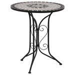 vidaXL Table de bistro mosaïque Gris 61 cm Céramique